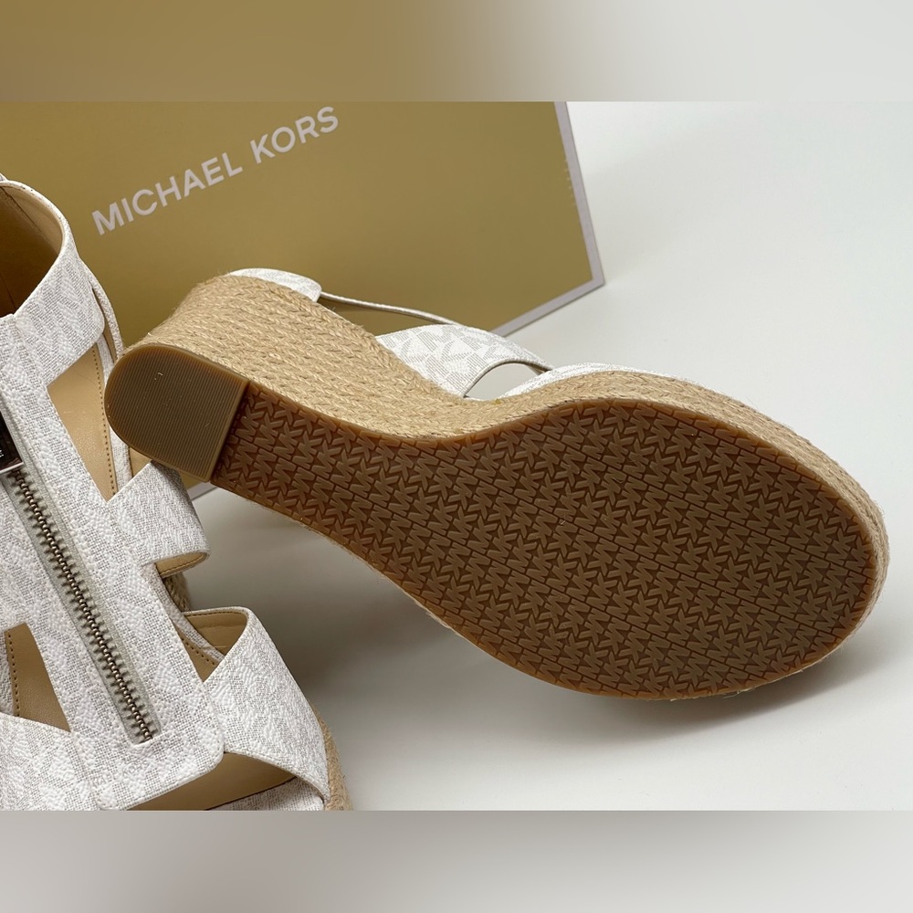 Michael Kors Women's Caged Espadrille Wedges Platform Sandals Shoes - Picture 9 of 16
